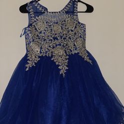 Like New  Royal Blue Dress  Little Girls Size 10