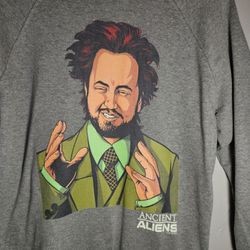 Ancient Aliens Giorgio A. Tsoukalos Size Large Grey Thin Sweatshirt 2019