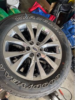 OEM Ford 20” Wheels & Goodyear Wrangler Tires