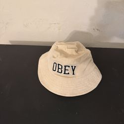 Tan Obey Corduroy Bucket Hat