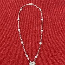 725 SILVER & PEARL WOMENS NECKLACE