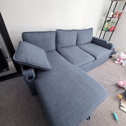 Sofa cama blue with usb port