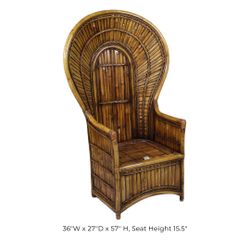 Medium Brown Bamboo Chair