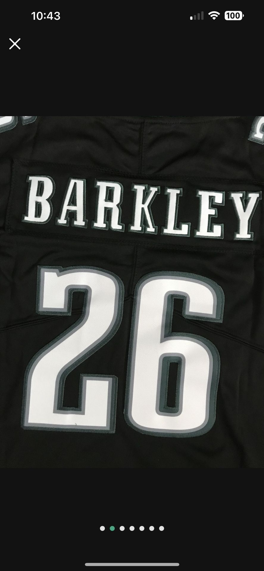 Youth Or Adult Black Or White Or Midnight Green Philadelphia Eagles Barkley Jersey #26 Super Bowl 2025