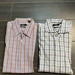 Hugo Boss Men’s Slim Fit Dress Shirts 16.5 32/33 (2) - $15Ea. 