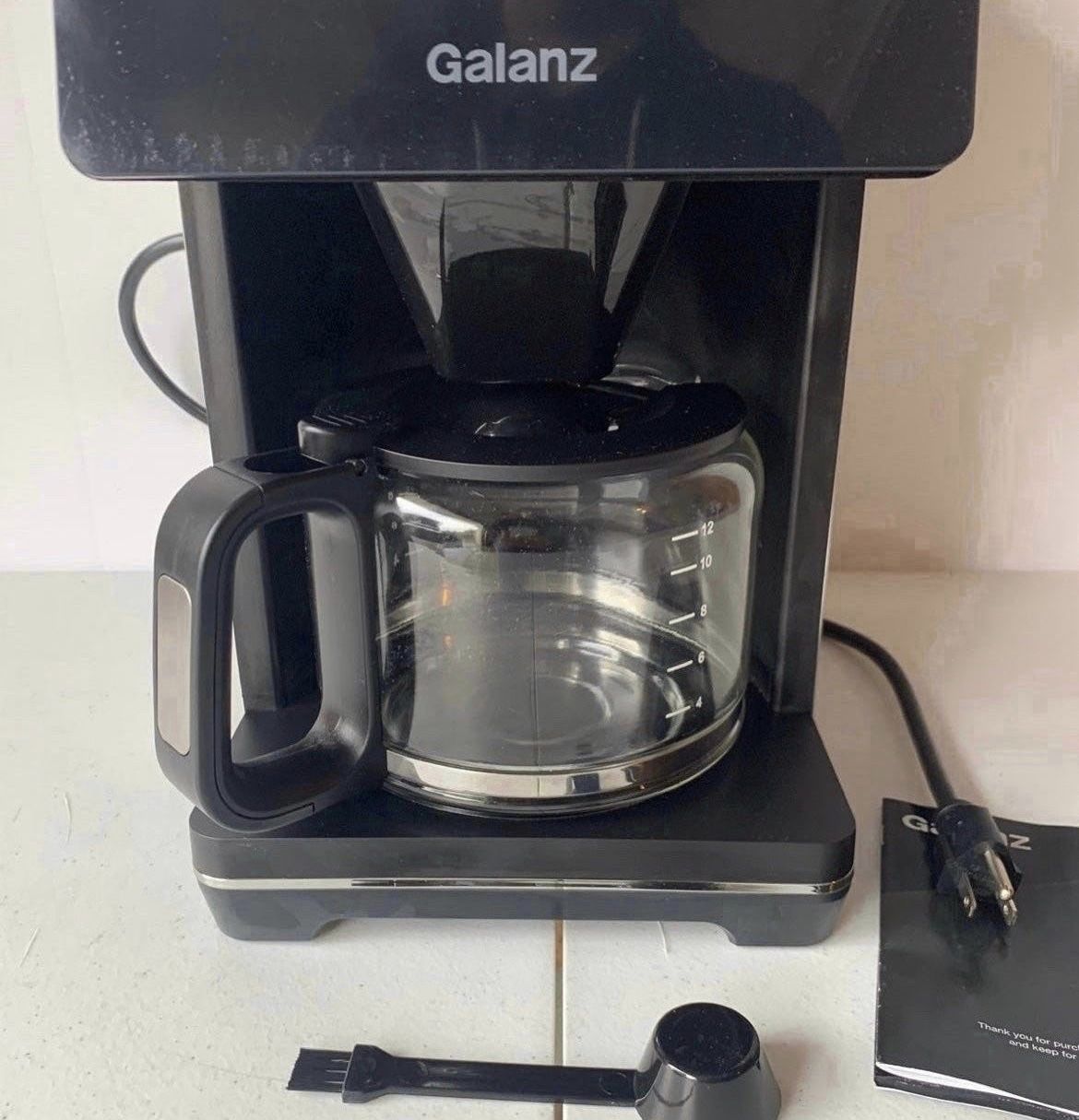 Galanz 2in1 Grind and Brew Coffee Maker with Adjustable Grind Size