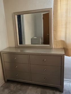 Champagne silver bedroom set