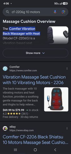 Vibration massage seat cushion