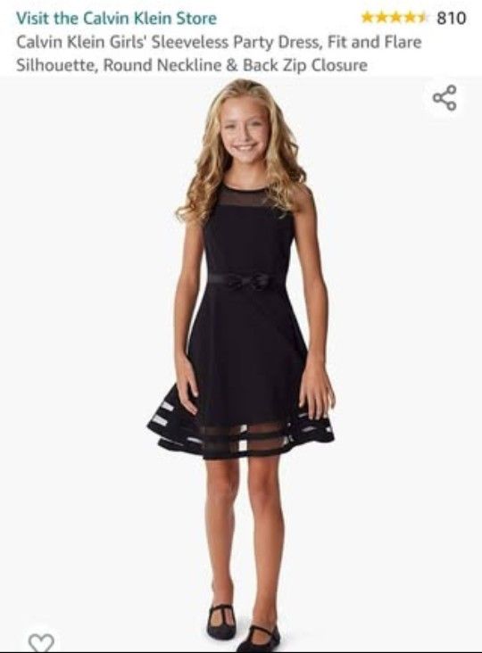New Beautiful Black 🖤 CALVIN KLEIN GIRLS DRESS SIZE 8. SEE PHOTOS. SELLS FOR $80.+. I'M SELLING FOR A GREAT PRICE 