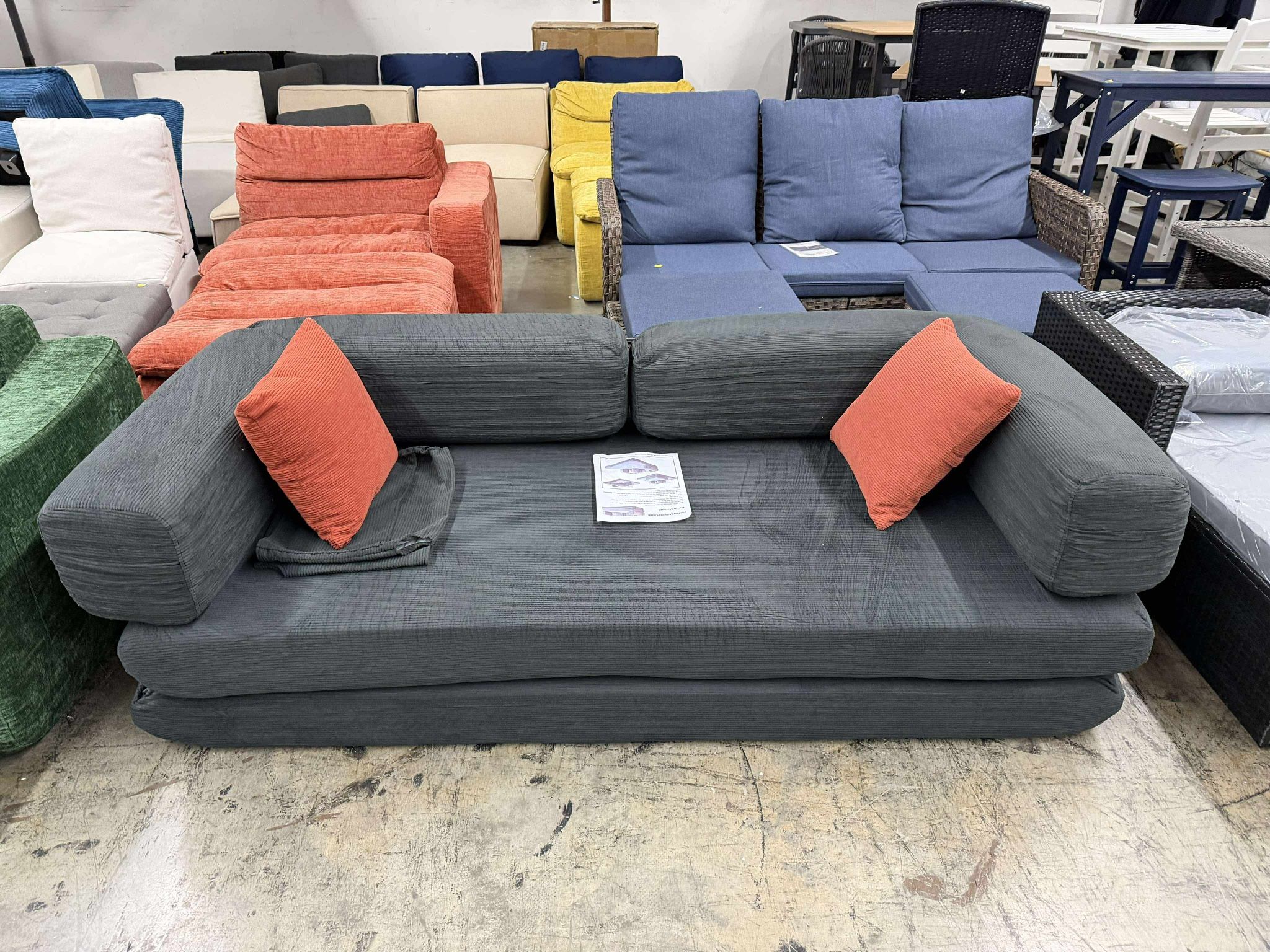 Folding mattress couch,TEDDY Sofa(Grey)