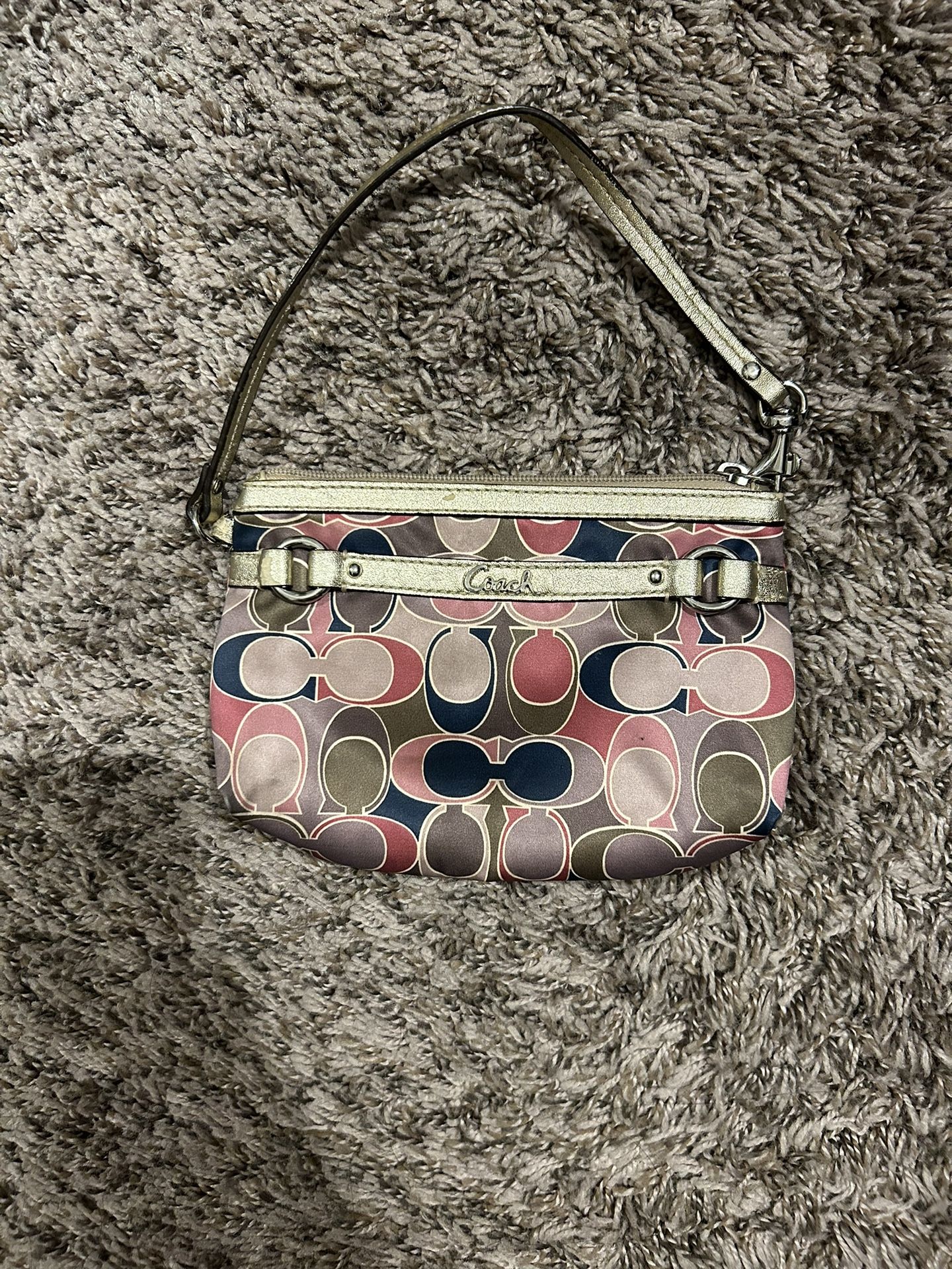 Colorful Vintage Coach Wristlet