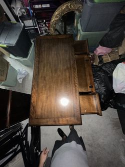 Vintage Solid Oak Table With 3 Drawers PRICE DROP FROM $100 To $75