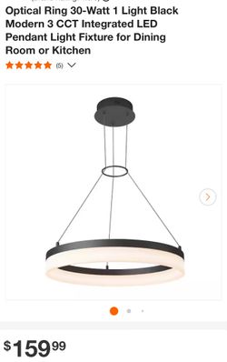 LED Black Modern Pendant Light