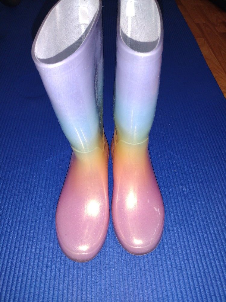 Rainbow Rain Boots