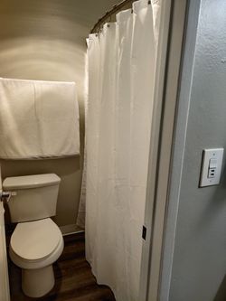 Shower curtain , white