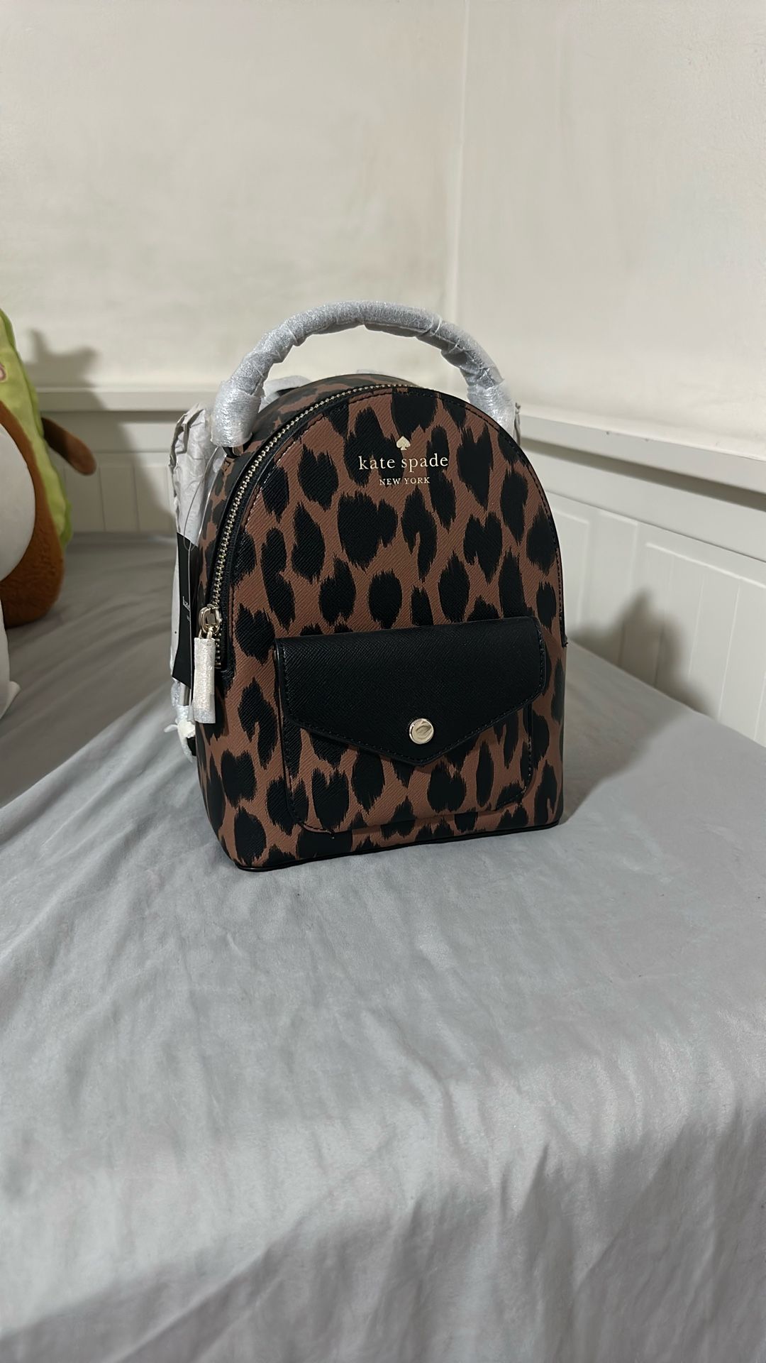New Kate Spade Schuyler Mini Backpack Leopard Spotted Animal Print