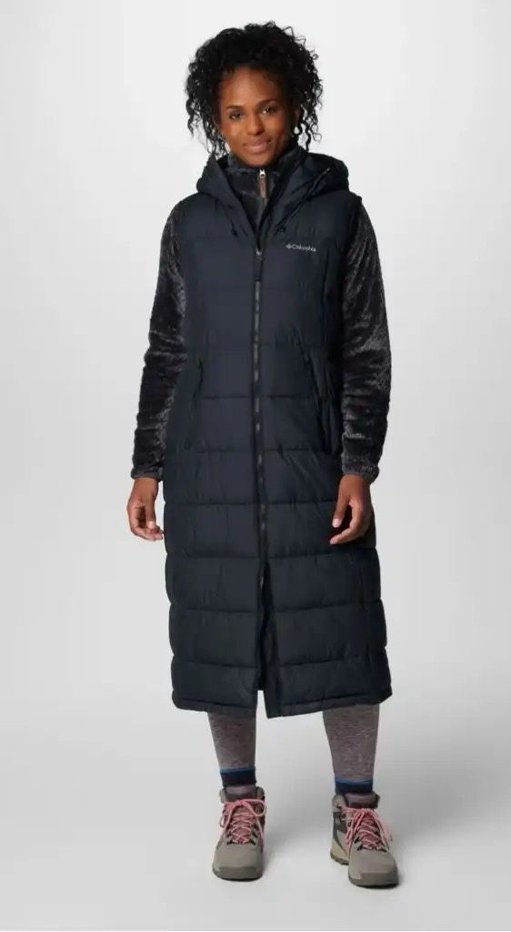 New Columbia XL Woman’s Pike Lake Long Vest. Black