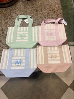 Trader Joe’s Striped Mini Canvas Tote Bag