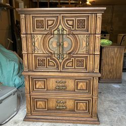 Vintage Solid Wood Dresser – Heavy & Beautiful Design
