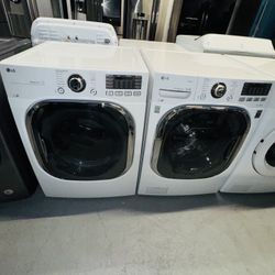 LG electric washer and dryer, includes a receipt for a 90-day warranty.