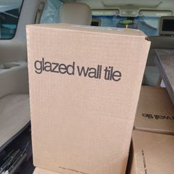 Glazed white  Wall tile. 6 / 6.