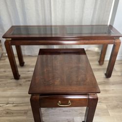 Console Table Mid Century Modern Bernhardt Ming Style 1970s