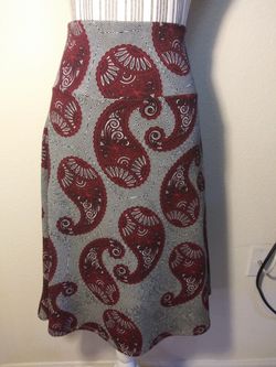 Super cute Red black Paisley Lularoe Azure swing skirt size Medium