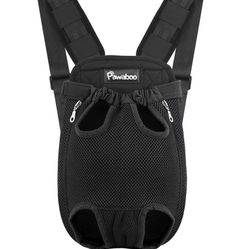 Pawaboo Pet Carrier Backpack, Adjustable Pet Front Cat Dog Carrier Backpack Travel Bag, Legs Out, Easy-Fit for Traveling Hiking Camping for Small Medi