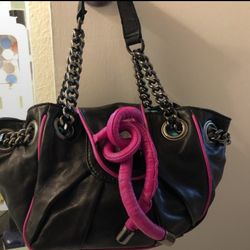 Rare Betsey Johnson Lamb Skin LEATHER BAG