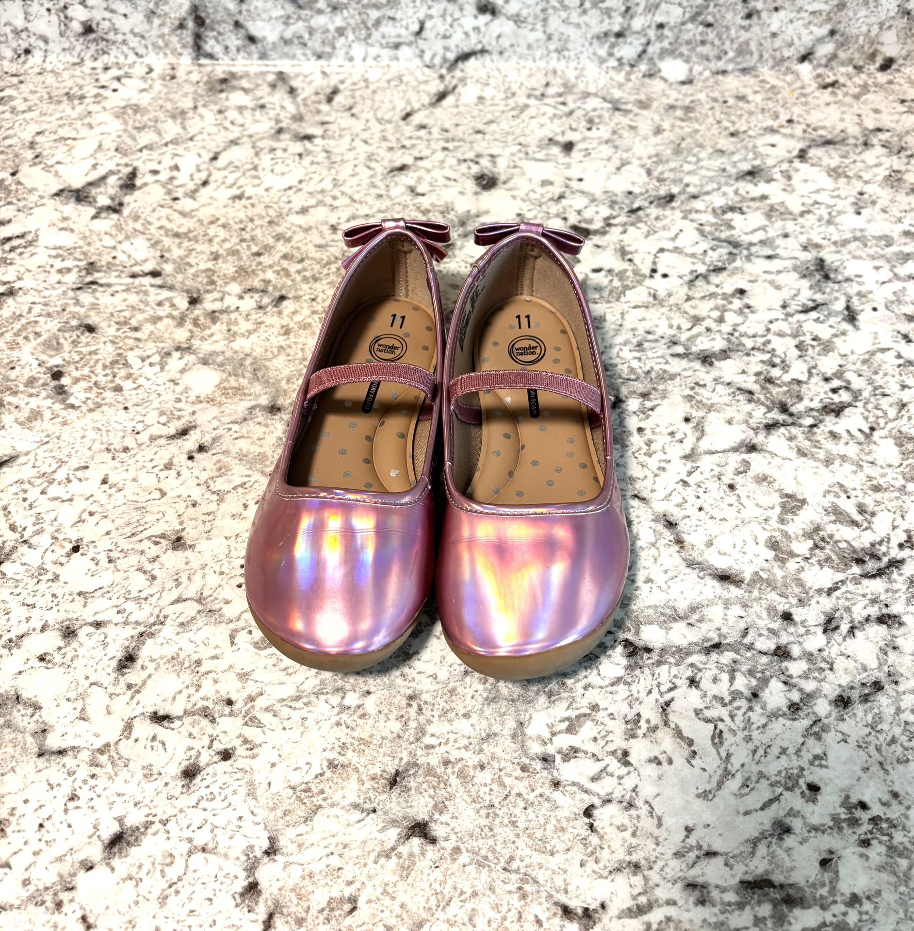 Ballet Flat Dress Shoes Girls (Pink) Size 11