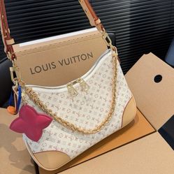 Woman’s Pink Handbag W/ Gold Chain