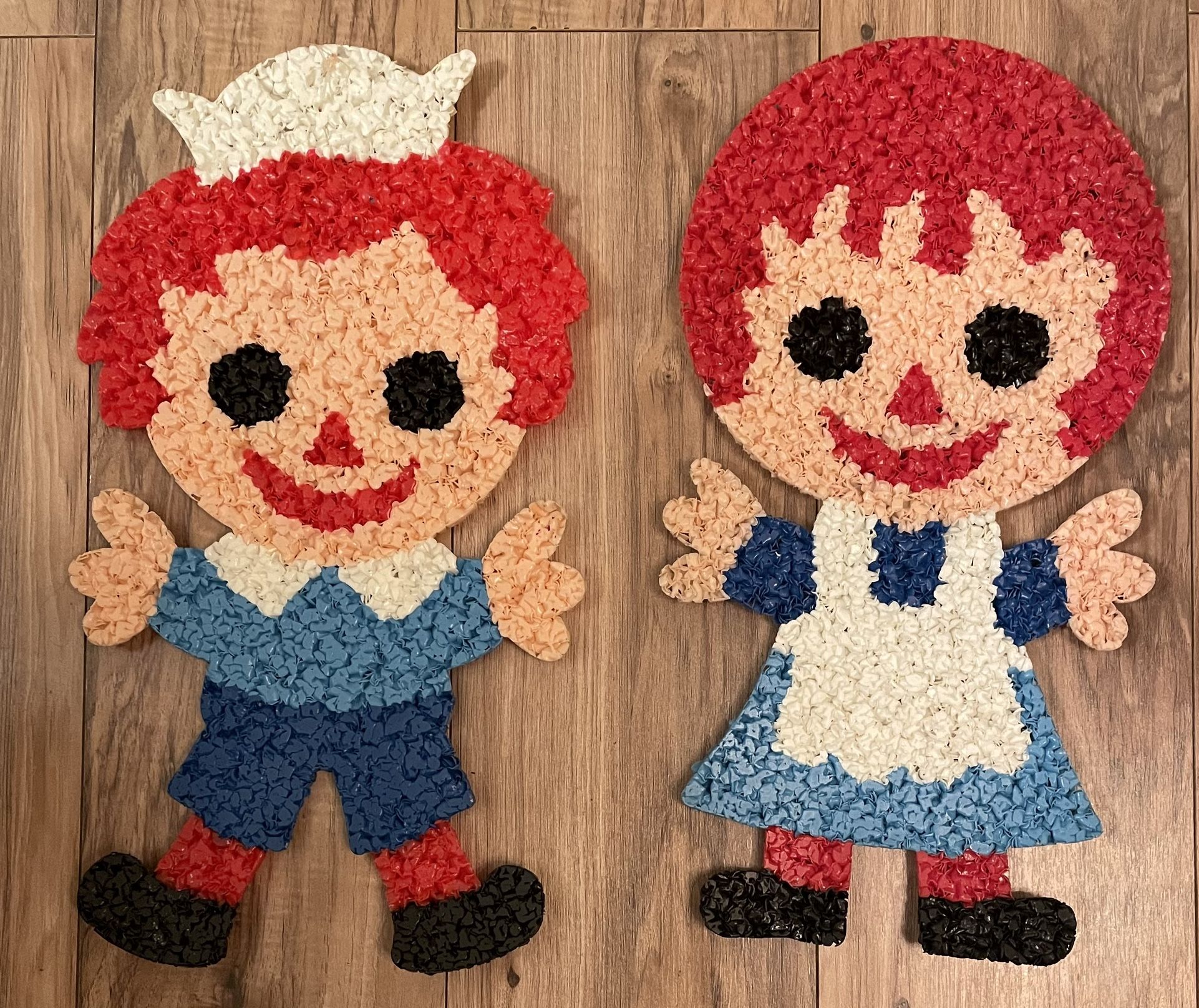Melted Plastic Popcorn Raggedy Ann And Andy