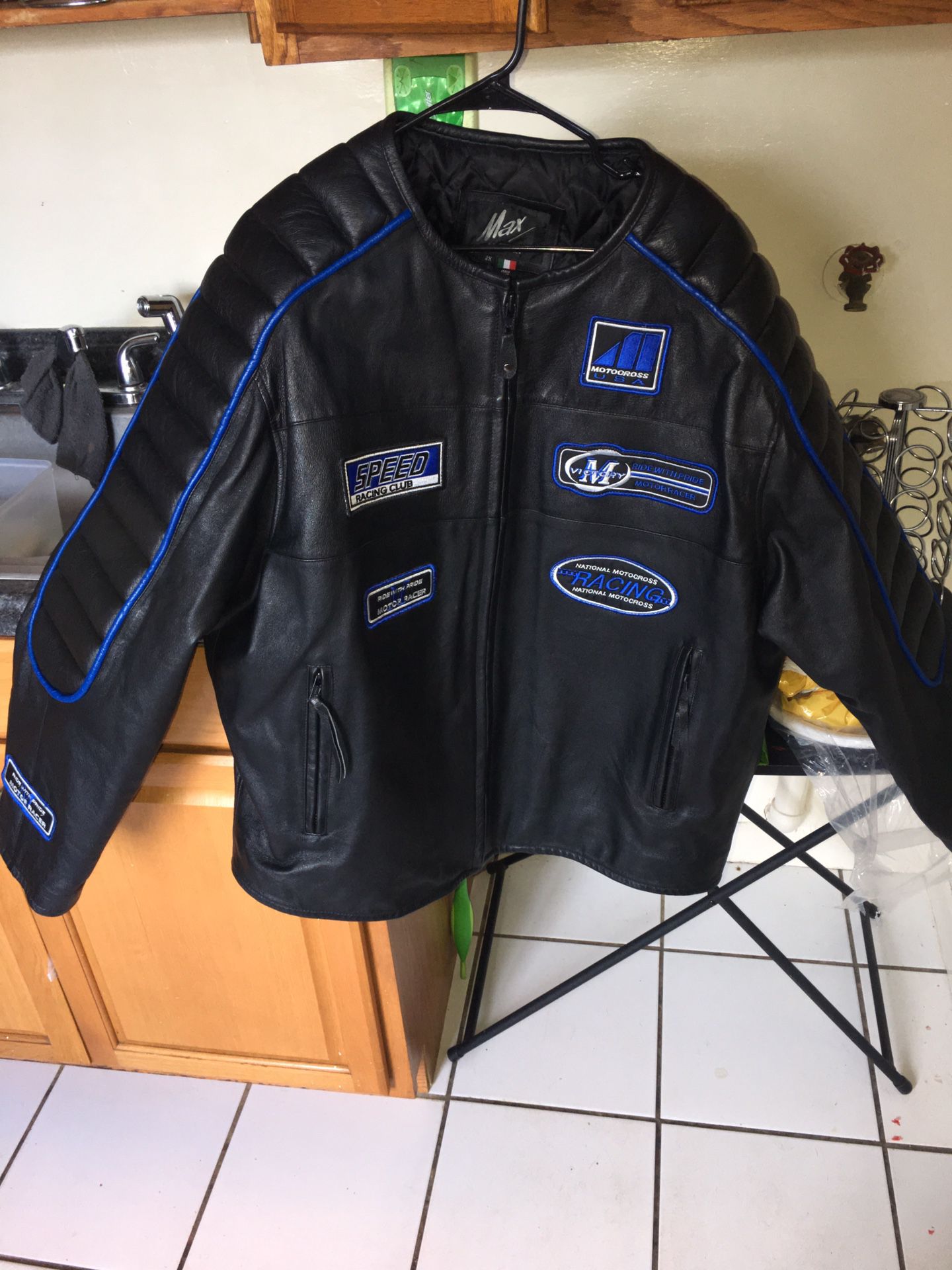 Genuine leather 2xl motorcycle jacket in great condition