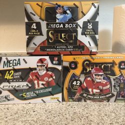 3 MEGAS! GUARANTEED PULLS  NFL/MLB