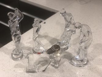 Baccarat Crystal Golf Figurines