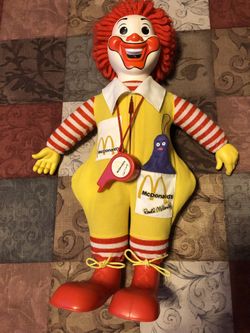 Vintage 1978 Ronald McDonald And Grimace . 21” Doll. See