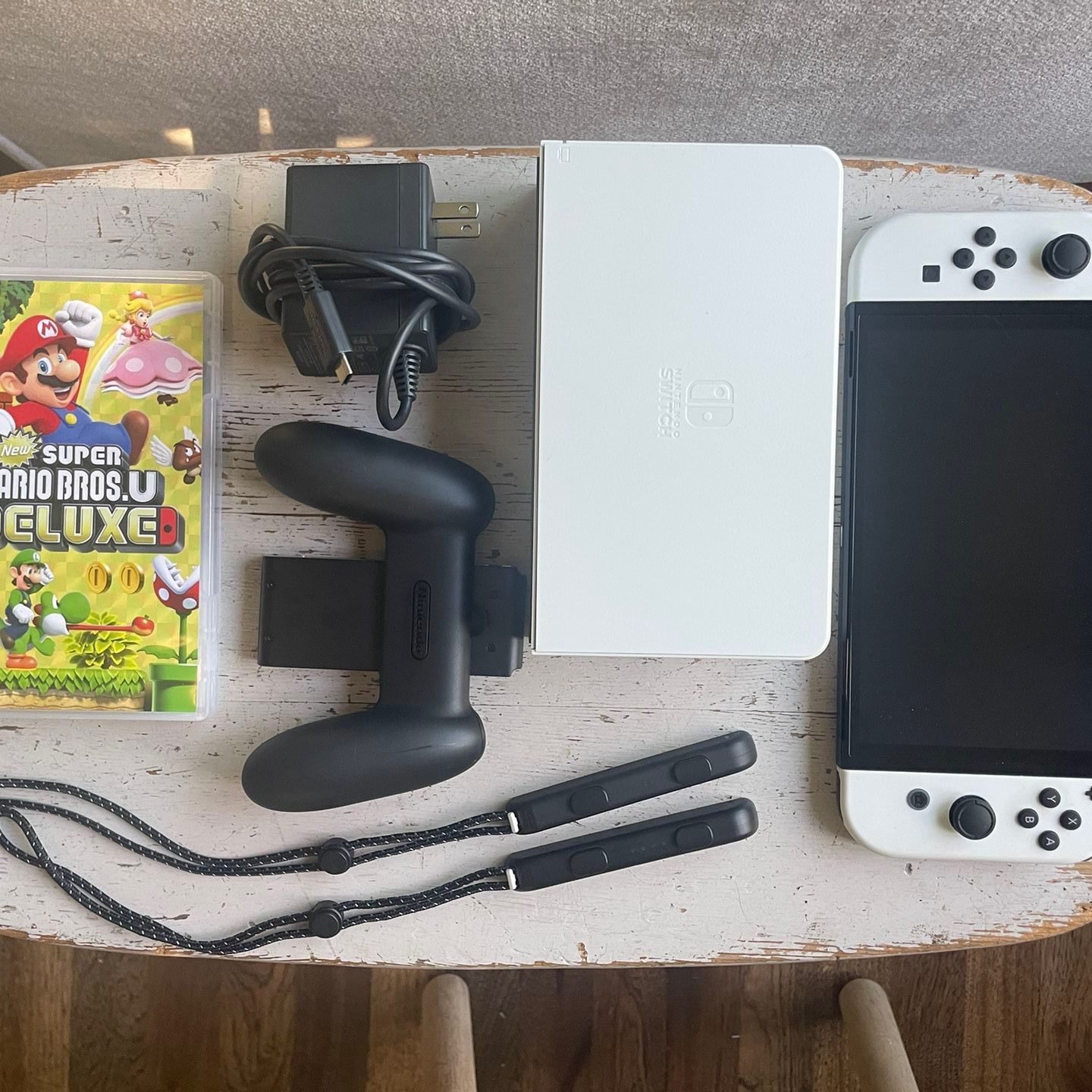 Nintendo Switch OLED White & Super Mario Bros Game