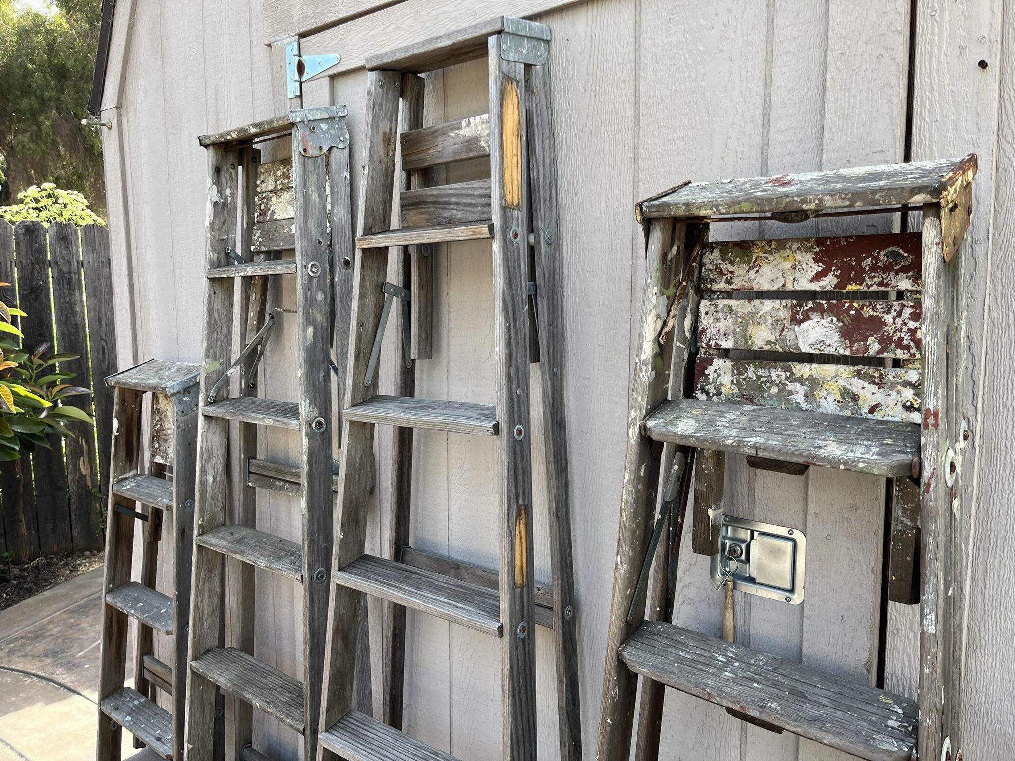 Vintage Wooden Display Ladders