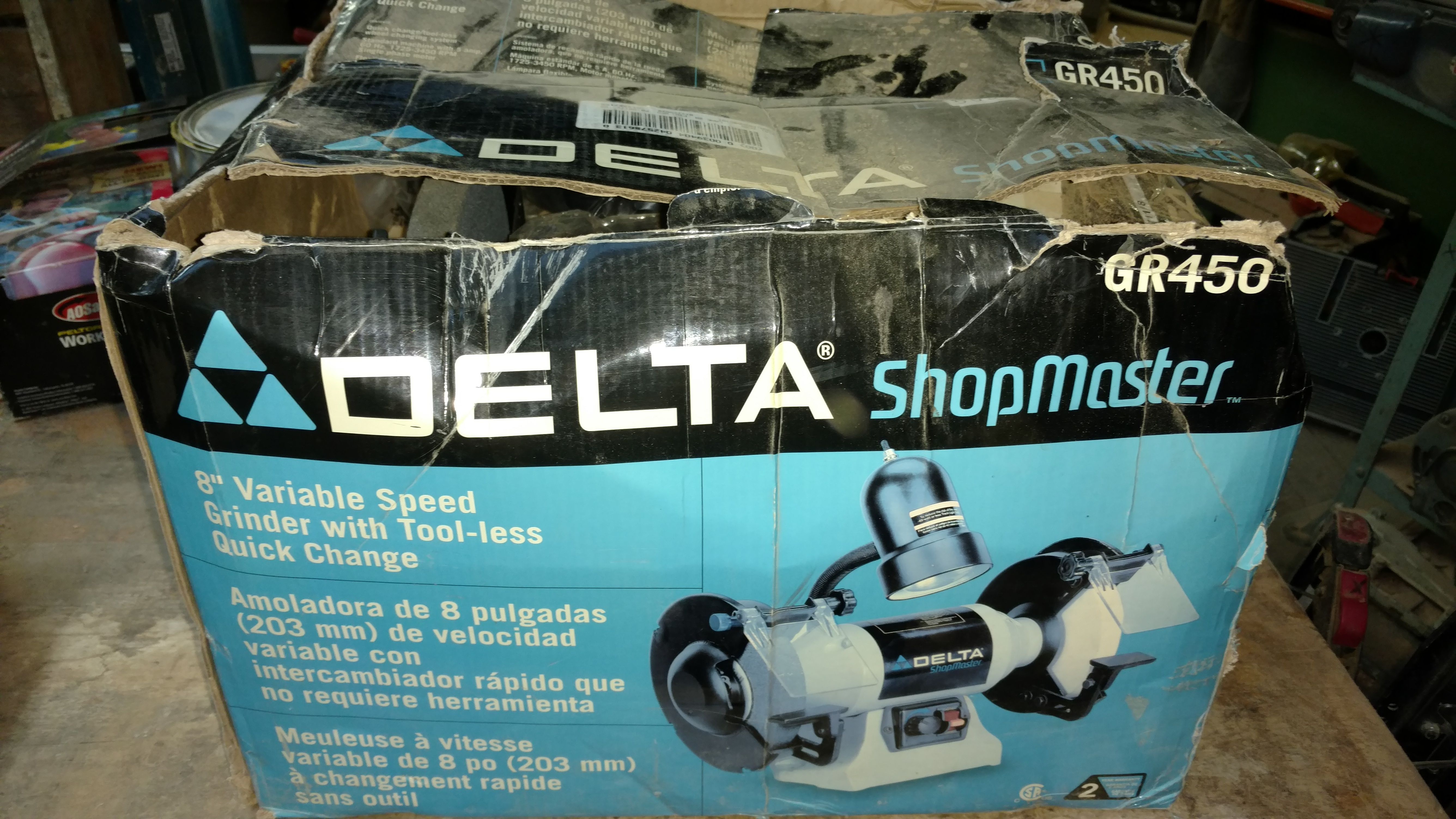 Delta, GR450, 8" variable speed grinder