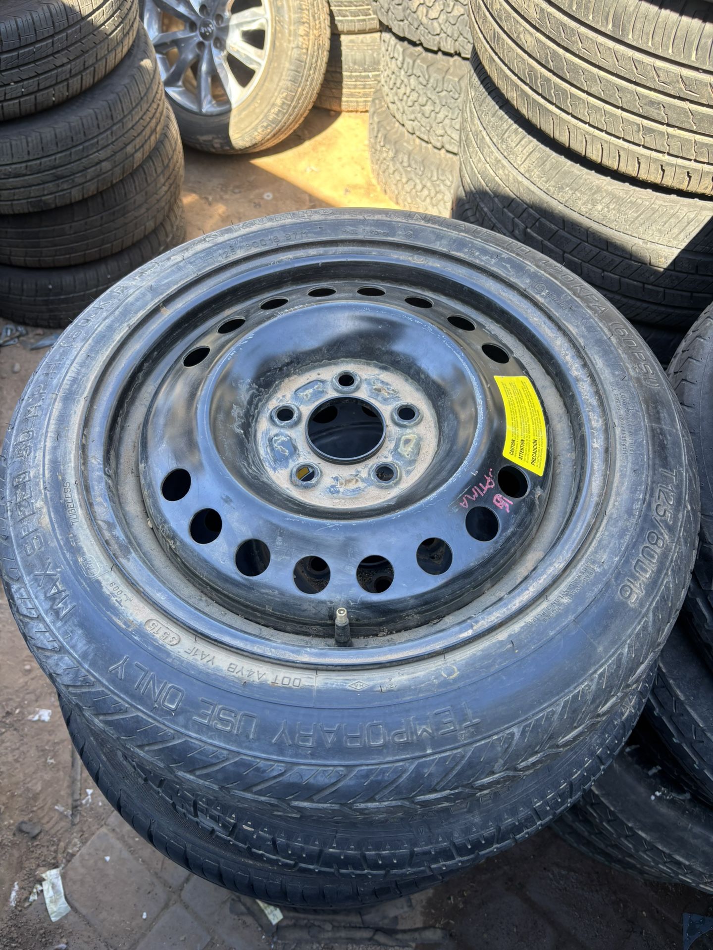 2016 Kia optima spare tire