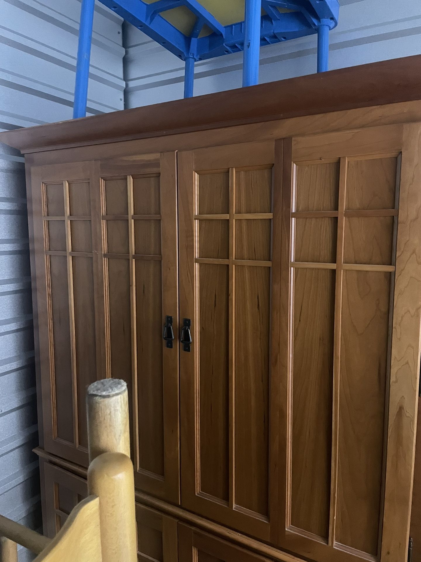 Reduced Price: Oak Computer Hutch - 4ft X 6ft - Must Pick Up 