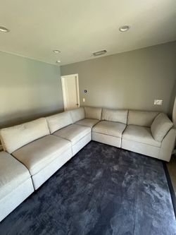 Thomasville Gray Sectional Couch