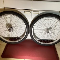 26” Beach Cruiser Bike Wheels The Rims Is Brand New The Tires Tubes Is News $85 Firm