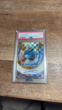 JAHMYR GIBBS AUTO RC /99 PSA 9 ORANGE