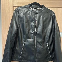 DKNY Faux Leather Jkt