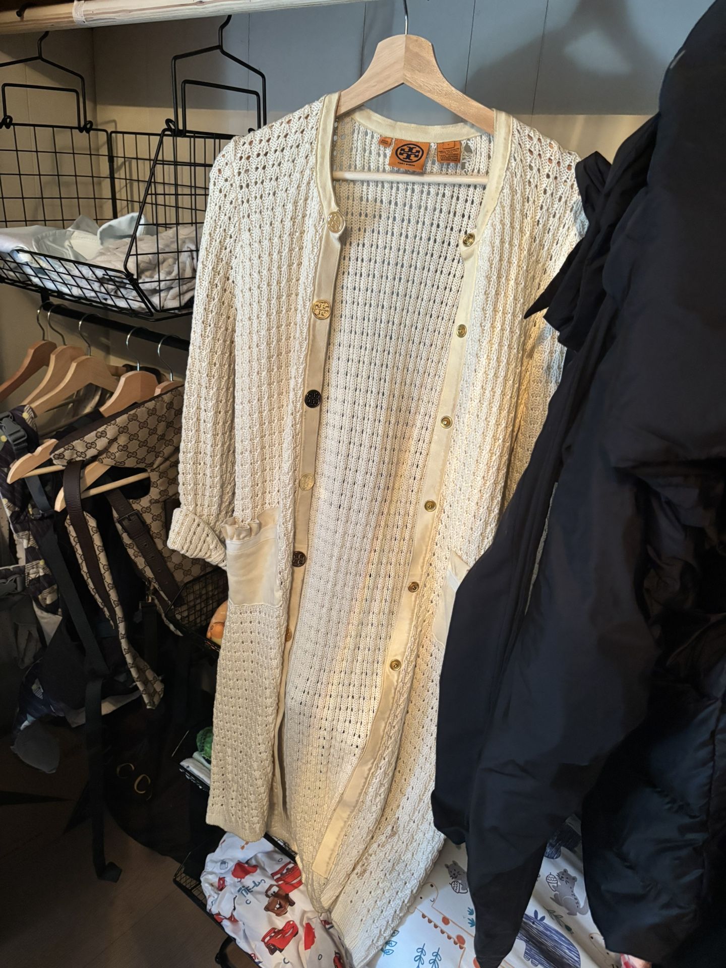LOW PRICE MOVING- STUNNING KNIT $650 + TAX RETAIL TORY BURCH KNIT CARDIGAN