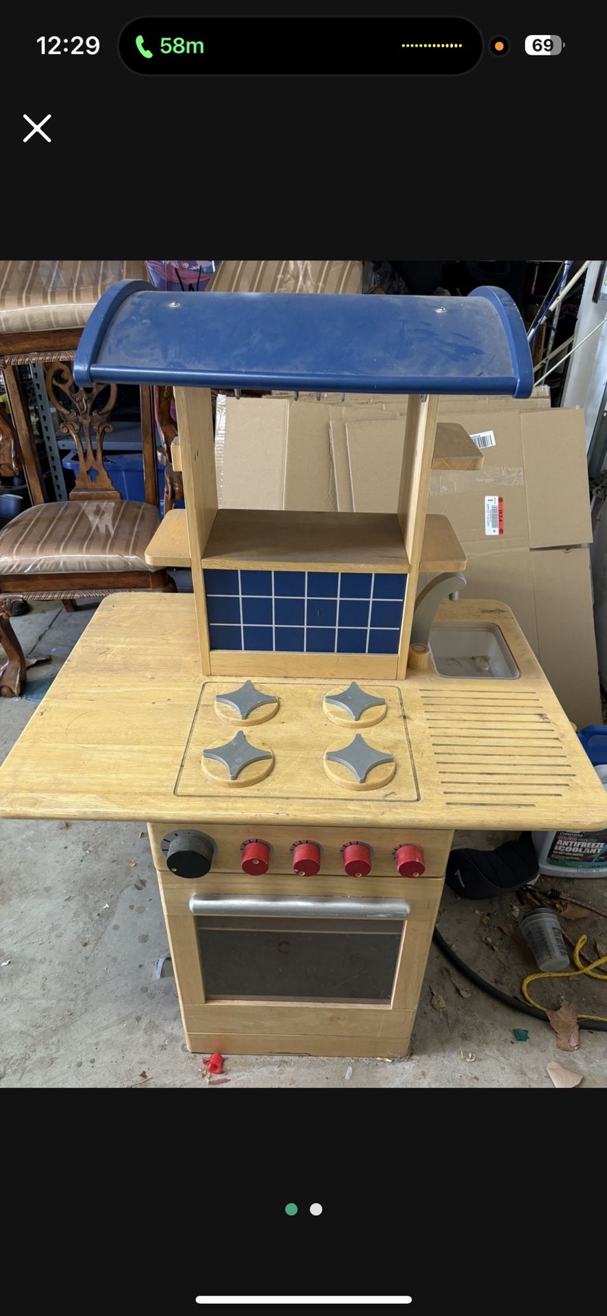Kids Wooden Kitchen Play Set
