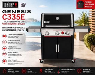 NATURAL GAS WEBER BBQ 🥩 GRILL MODEL GENESIS C335E