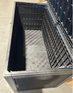 320 Gallon Large Black Plastic Storage Deck Box