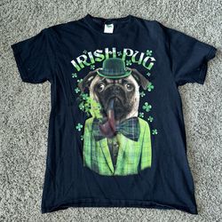 Irish Pug T-Shirt - size M